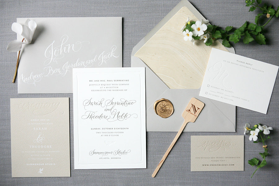 Atlanta Letterpress Wedding Invitations