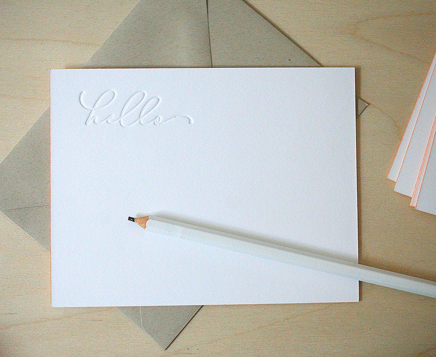 Hello Letterpress Edge Painted Notes