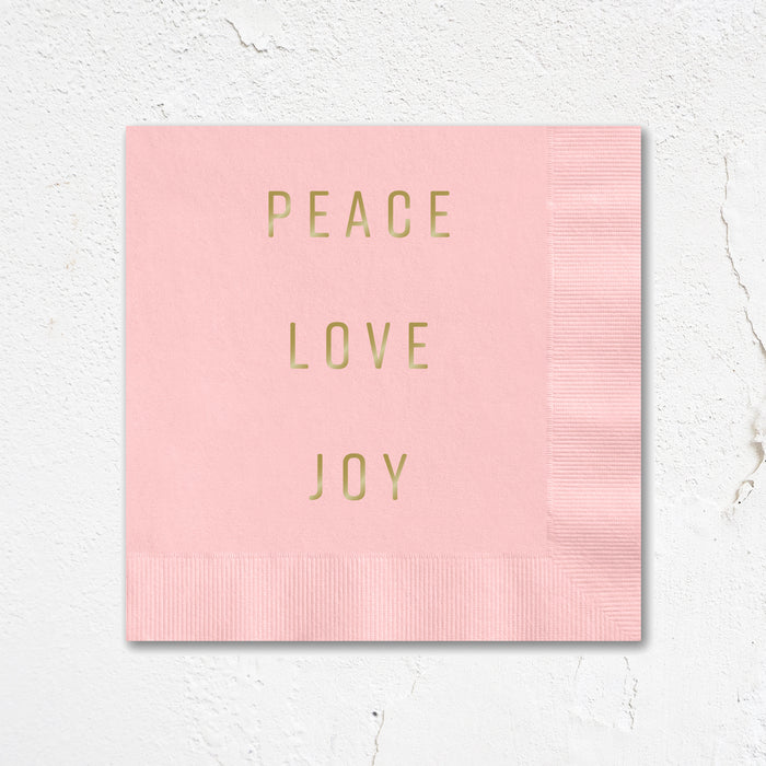Peace Love Joy Holiday Napkins