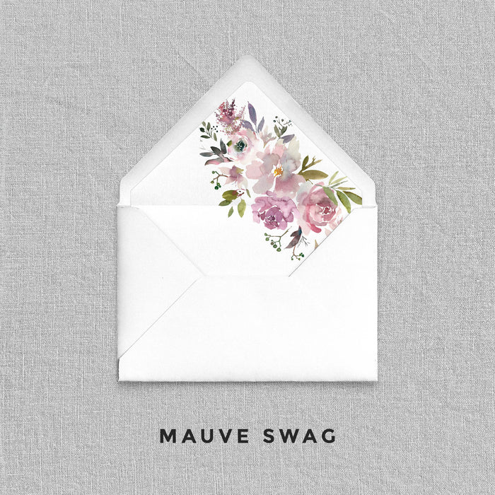 Mauve Swag Envelope Liners