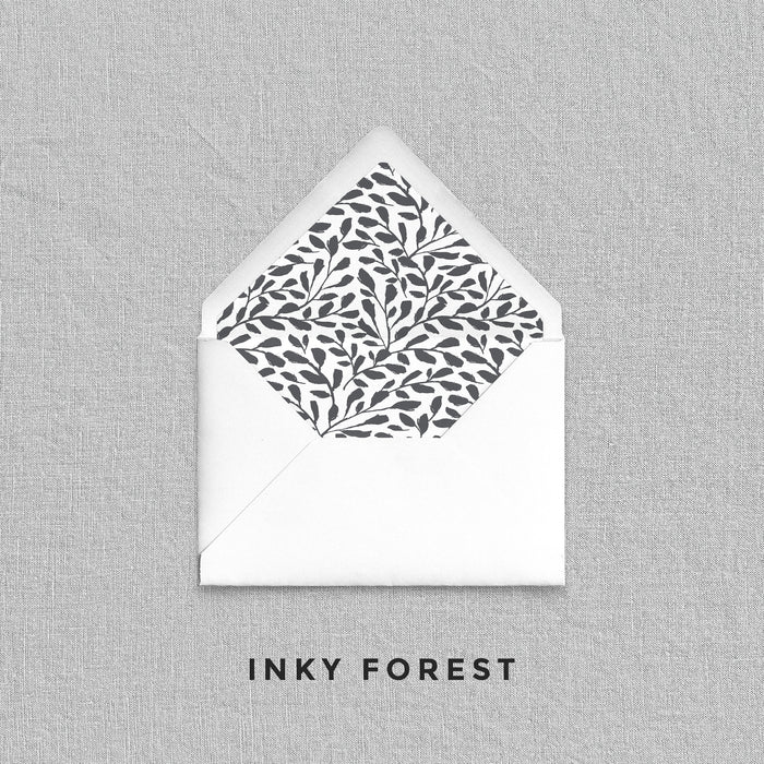 Inky Forest Envelope Liners