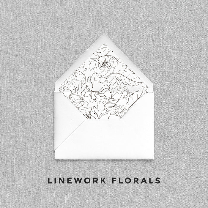 Linework Florals Envelope Liners