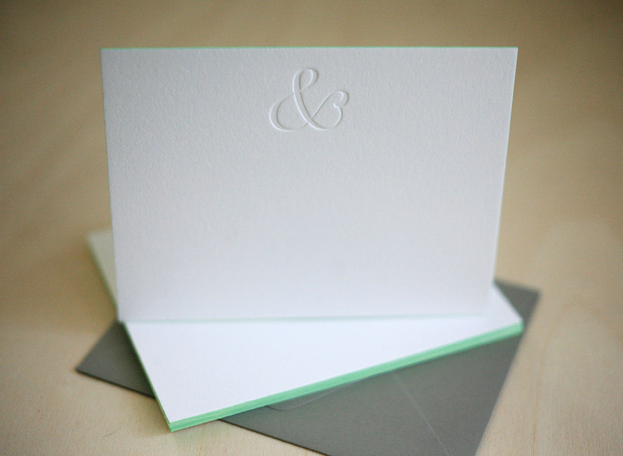 Ampersand Letterpress Edge Painted Notes