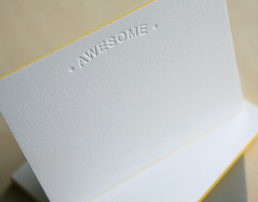 Awesome Letterpress Edge Painted Notes