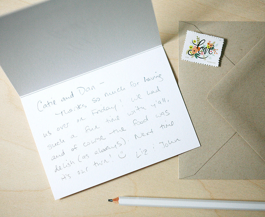 Signature Personalized Letterpress Thank You Notes