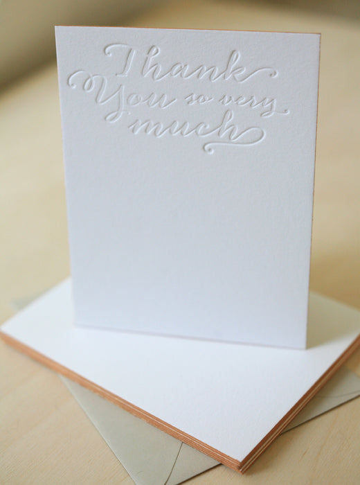 So Very Much Letterpress Edge Painted Notes