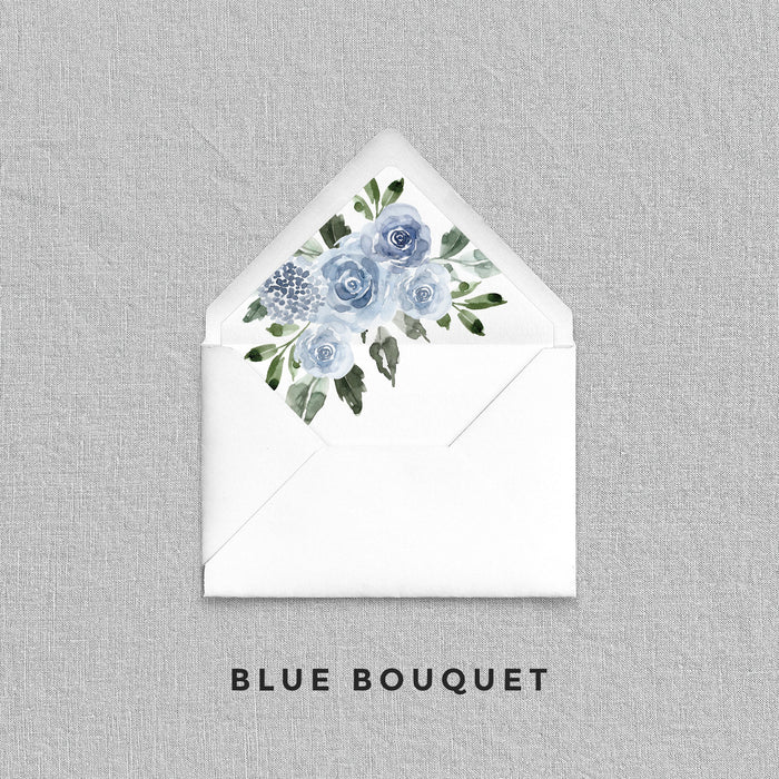 Blue Bouquet Envelope Liners