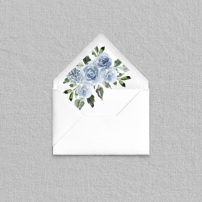 Blue Bouquet Envelope Liners