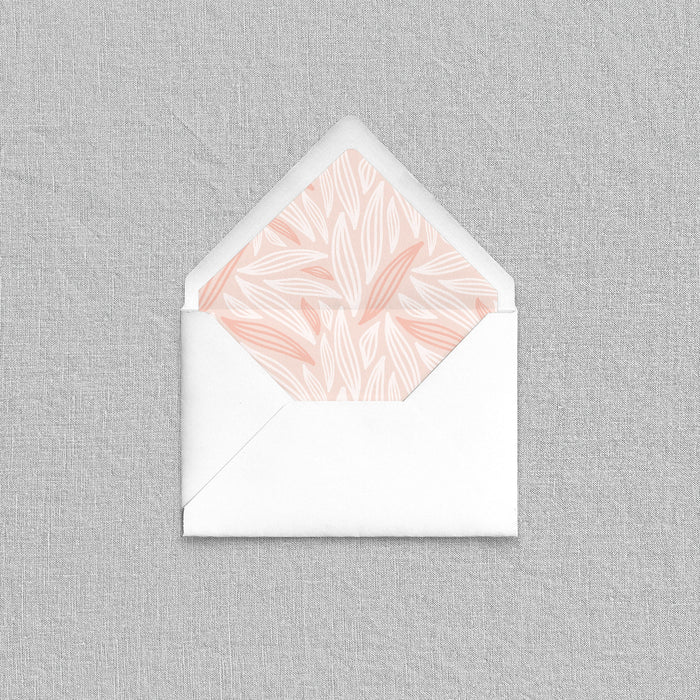 Blushing Leaves Envelope Liners