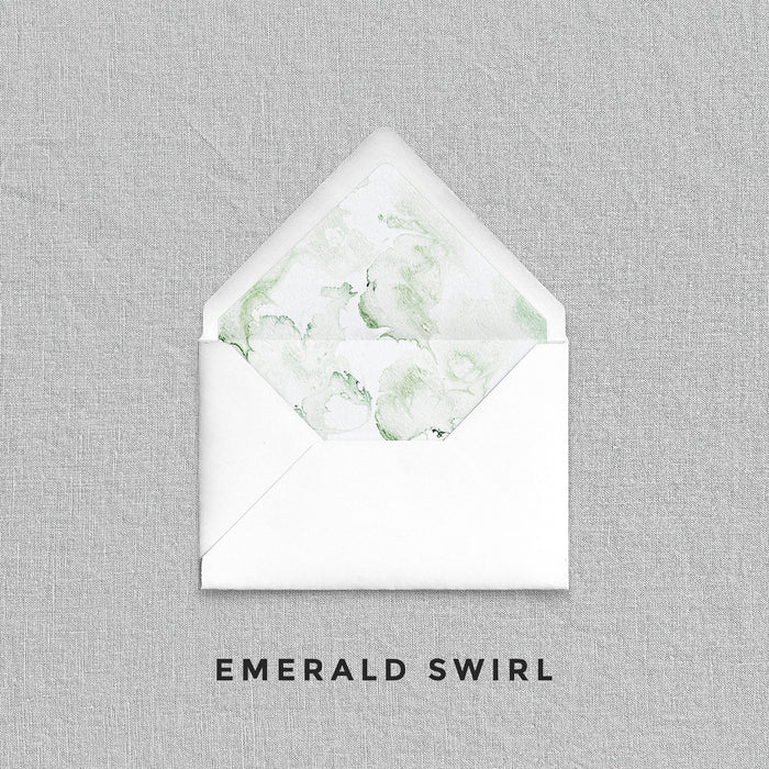 Emerald Swirl Envelope Liners