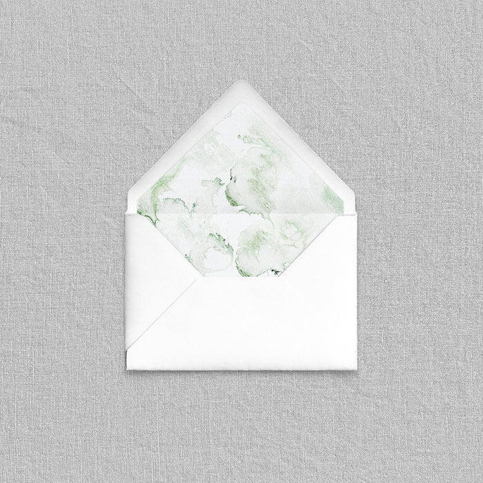 Emerald Swirl Envelope Liners