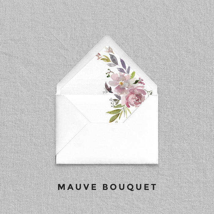 Mauve Bouquet Envelope Liners