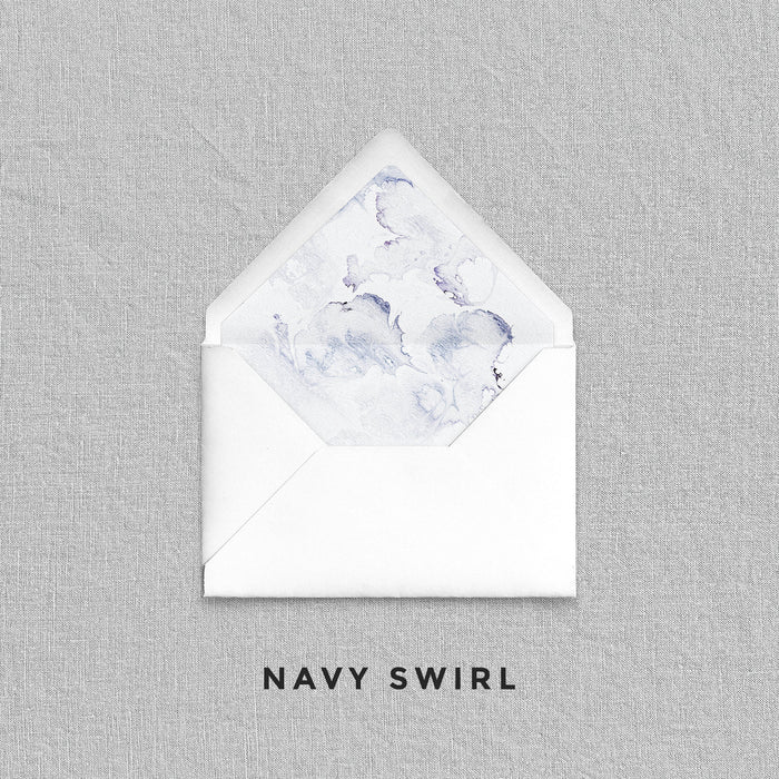 Navy Swirl Envelope Liners