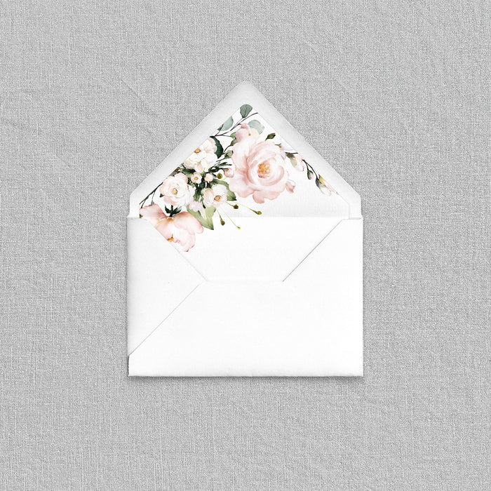Blush Roses Envelope Liners