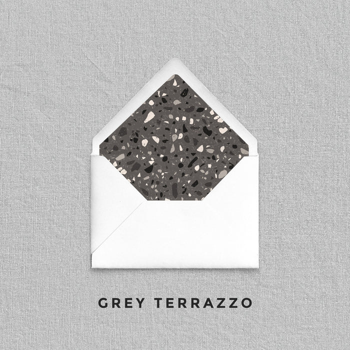 Grey Terrazzo Envelope Liners