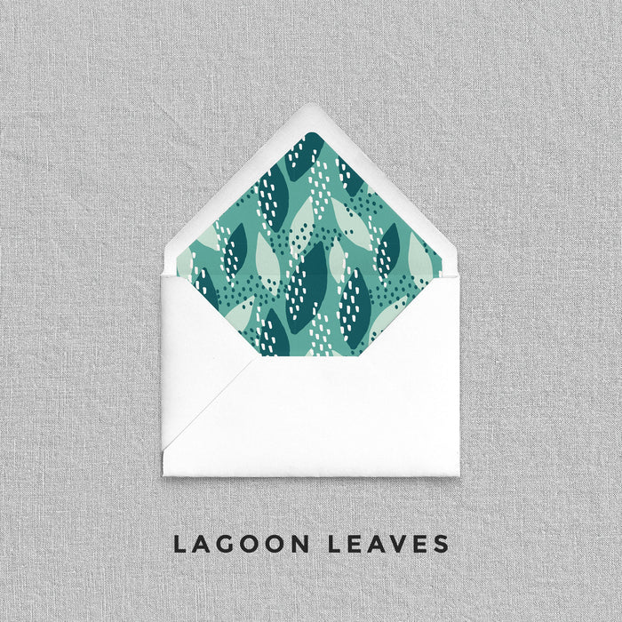 Lagoon Leaves Envelope Liners