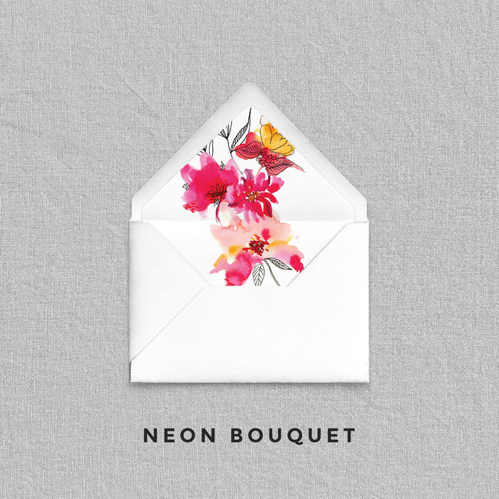 Neon Bouquet Envelope Liners